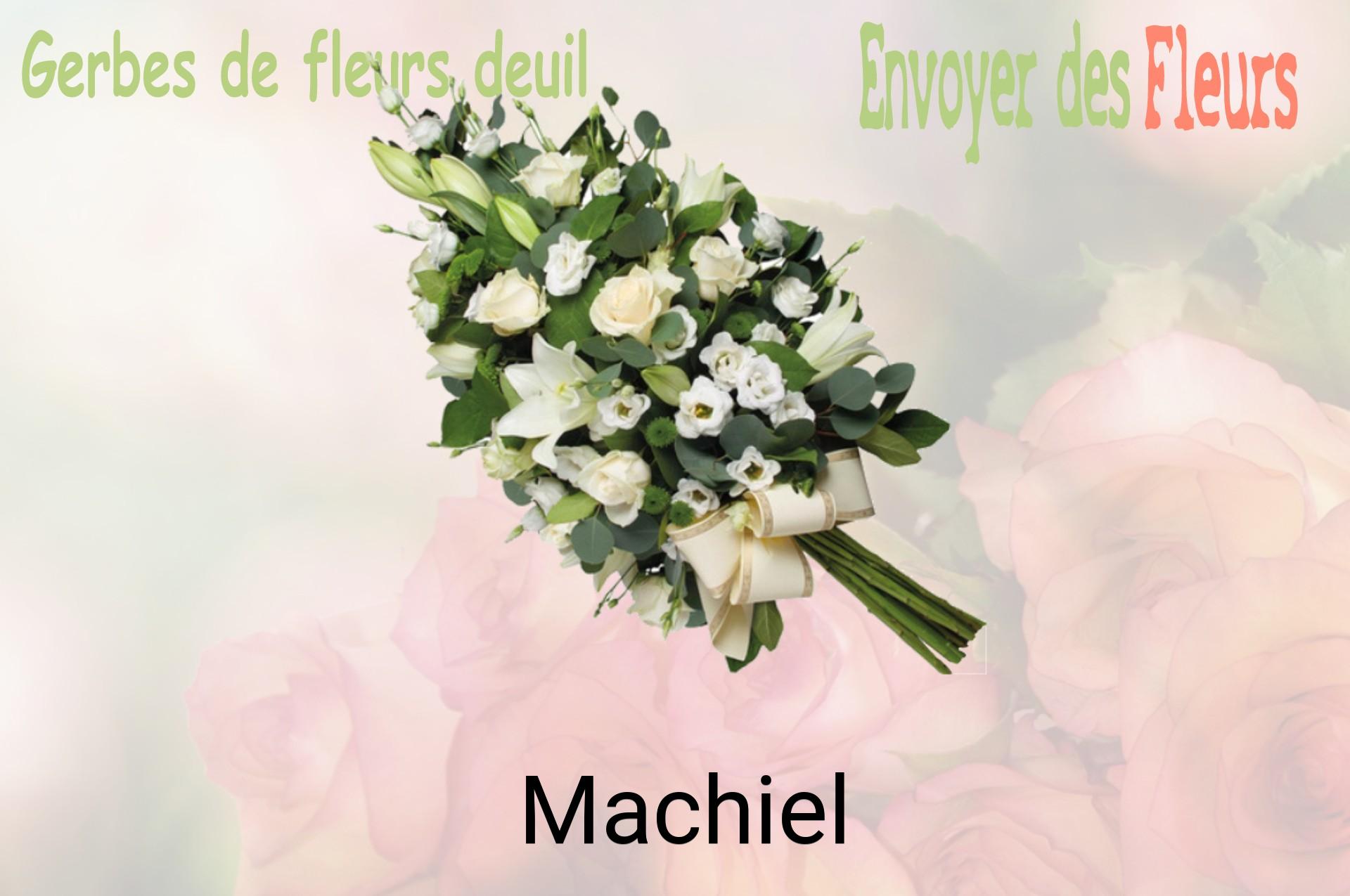 Gerbe de fleurs de deuil livrée à Machiel